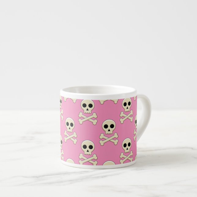 Taza De Espresso Calavera con huesos (Derecha)