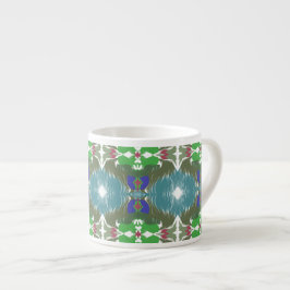 Taza De Espresso Calidoscopio de Marea Esmeralda
