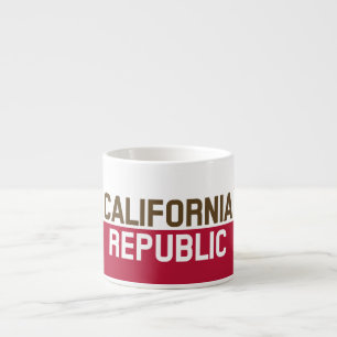 Taza De Espresso CALIFORNIA Bandera Estatal REPÚBLICA Diseños Afila