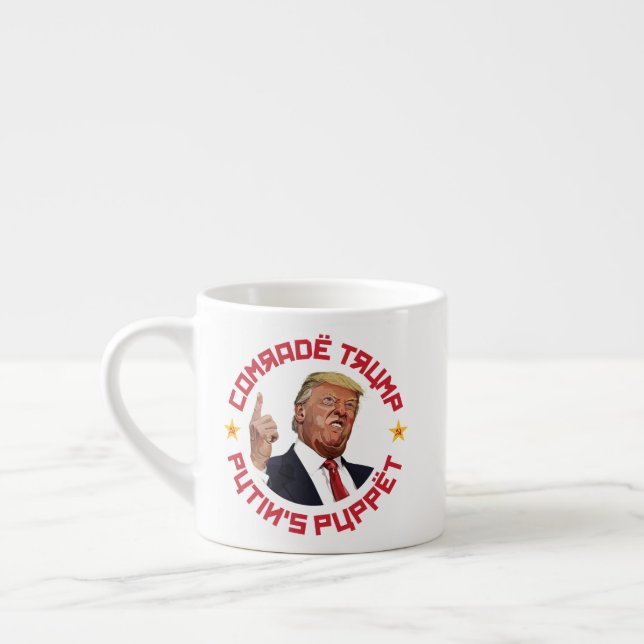 Taza De Espresso Camarada Trump: La marioneta de Putin en el Ilustr (Izquierda)