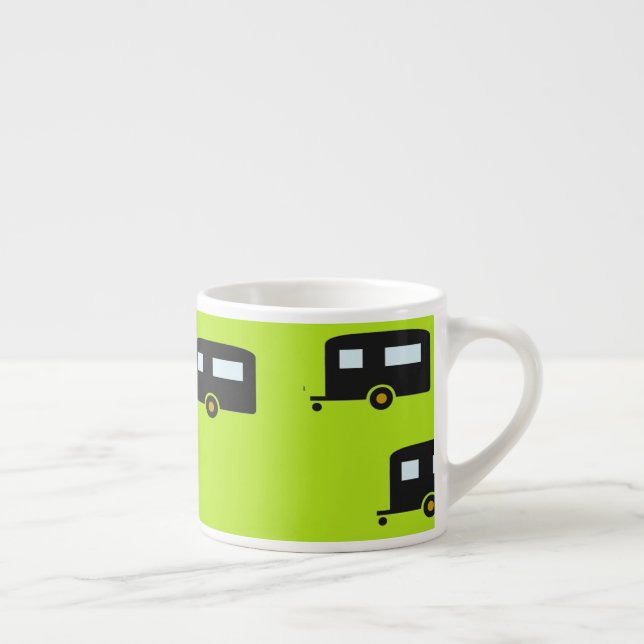 Taza De Espresso Caminando en verde (Derecha)