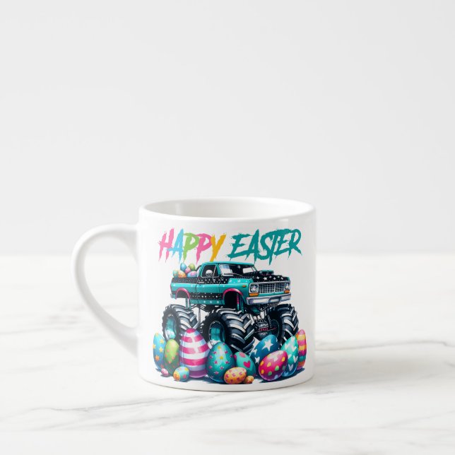 Taza De Espresso camión monstruo y huevos de Pascua (Izquierda)