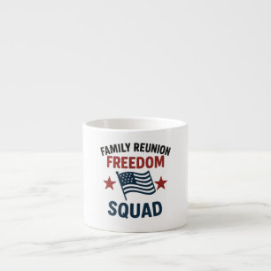 Taza De Espresso Camiseta de Reunión Familiar Freedom Squad – Patri