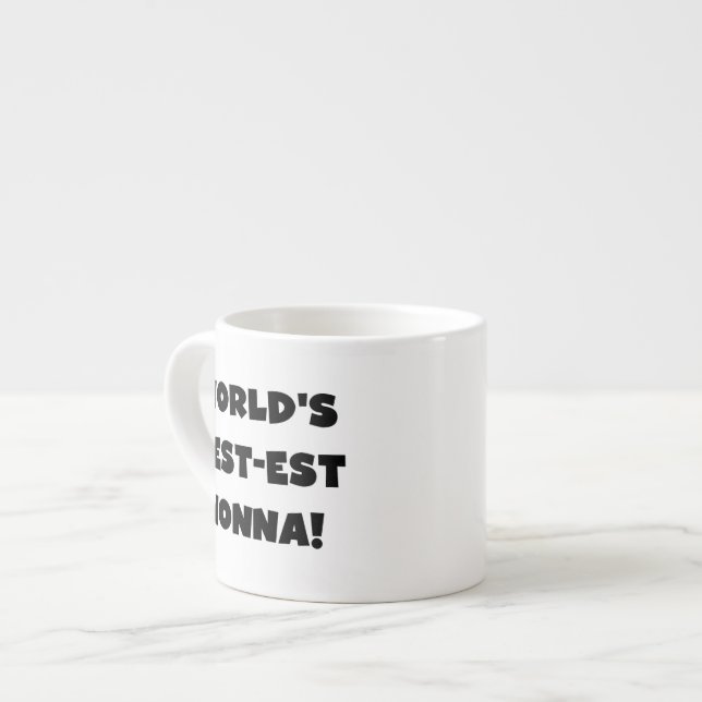 Taza De Espresso Camisetas negras y regalos del Mejor-est Nonna del (Izquierda)