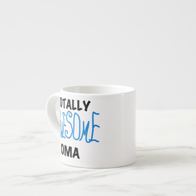 Taza De Espresso Camisetas y regalos azul Oma totalmente asombrosos (Izquierda)