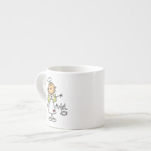 Taza De Espresso Camisetas y regalos de ángel con figuras de palito