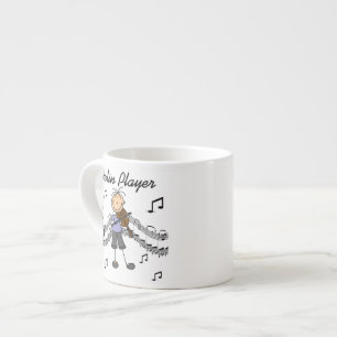 Taza De Espresso Camisetas y regalos de niña figura de palo tocando