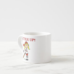 Taza De Espresso Camisetas y regalos de softball para niñas con tex