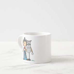 Taza De Espresso Camisetas y regalos de vaquera con caballo