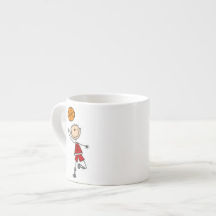 Taza De Espresso Camisetas y regalos rojos del jugador de básquet