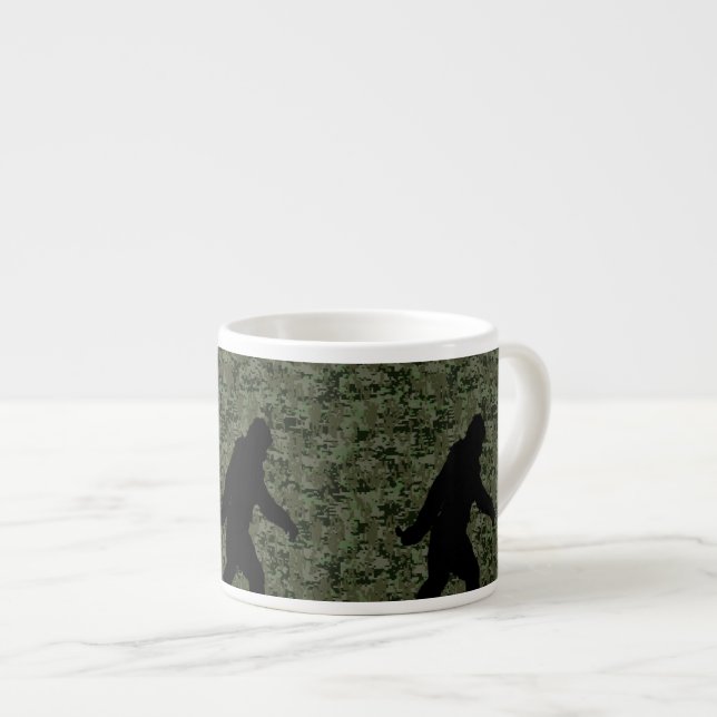 Taza De Espresso Camuflaje digital Black Gone Squatchin Woodland (Derecha)