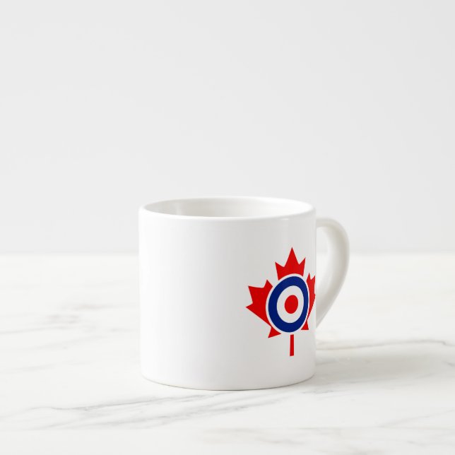 Taza De Espresso Canadiense Maple Leaf Roundel Mod CANADA (Derecha)