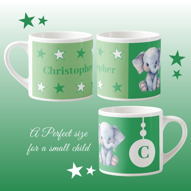Taza De Espresso Canción de elefante para niños nombre personalizad (Subido por el creador)
