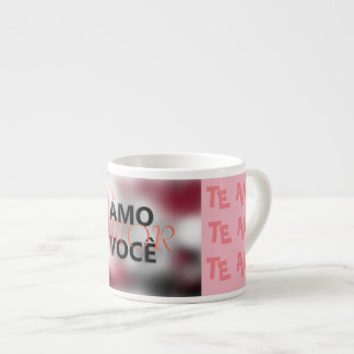 Taza De Espresso Caneca expresso: AMOR AMO VOCÊ