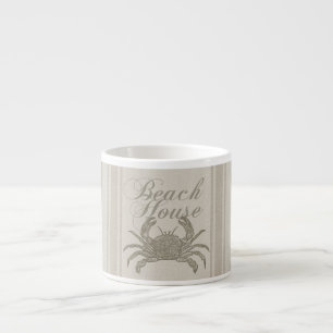 Taza De Espresso Cangrejo de Beach House en la costa