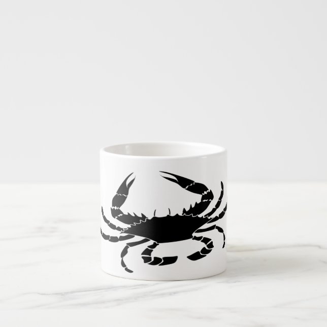 Taza De Espresso Cangrejo negro (Frente)