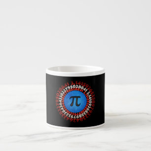 Taza De Espresso Capitán Pi Superhéroe Shield Nerdy Math Pi Day