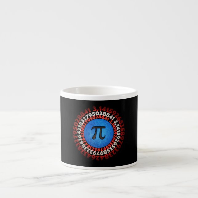 Taza De Espresso Capitán Pi Superhéroe Shield Nerdy Math Pi Day     (Frente)