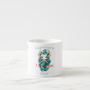 Taza De Espresso Capricorn Chica Mermaid Thunder_Cove