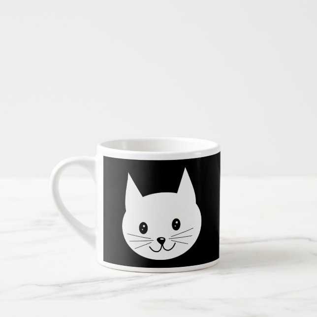 Taza De Espresso Cara de gato. (Izquierda)