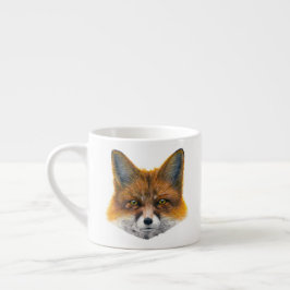 Taza De Espresso Cara Fox - Pintura en acrílico