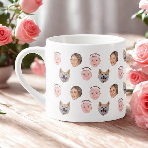 Taza De Espresso Cara personalizado, foto Personalizado, regalo fam