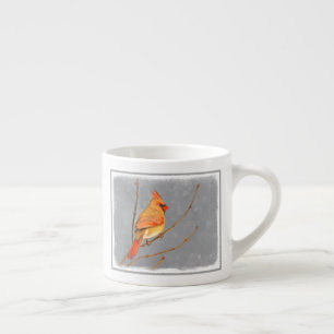 Taza De Espresso Cardenal sobre pintura de bifurcaciones - Arte de 