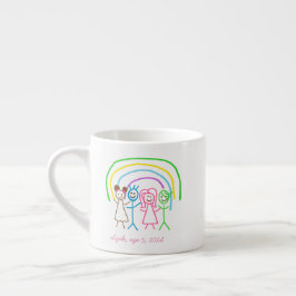 Taza De Espresso Cargar los dibujos de los niños convierte los dibu
