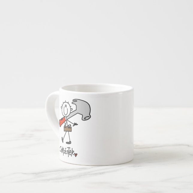 Taza De Espresso Carpintero Con Martillo (Izquierda)