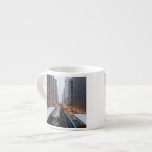 Taza De Espresso Carril elevado en Chicago céntrica sobre Wabash