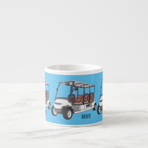 Taza De Espresso Carro de golf / ilustracion personalizado de coche
