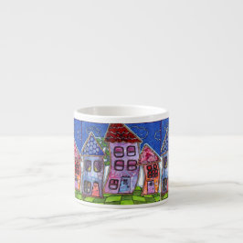 Taza De Espresso Casas coloridas enrrolladas