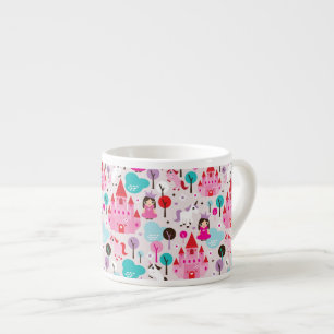 Taza De Espresso castillo y unicornio de la princesa de los niños