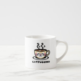 Taza De Espresso Catpuccino Funny shirt! Cute cappuccino cat mashup