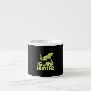 Taza De Espresso Caza de iguana - Mascota divertida del reptil de i