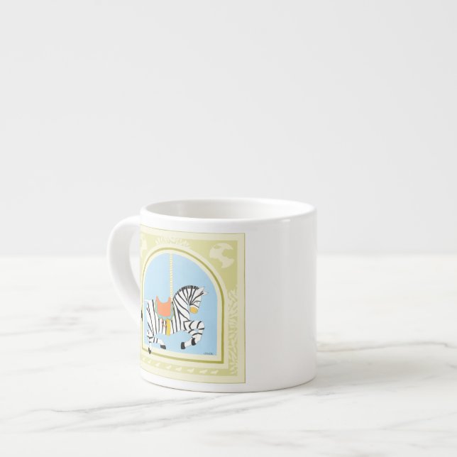Taza De Espresso Cebra carrusel de June Erica Vess (Izquierda)