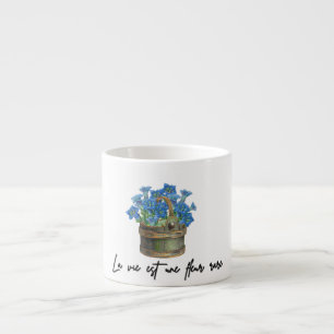 Taza De Espresso Cerámica de Mug Floral
