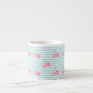 Taza De Espresso Cerezas Rosadas Verano