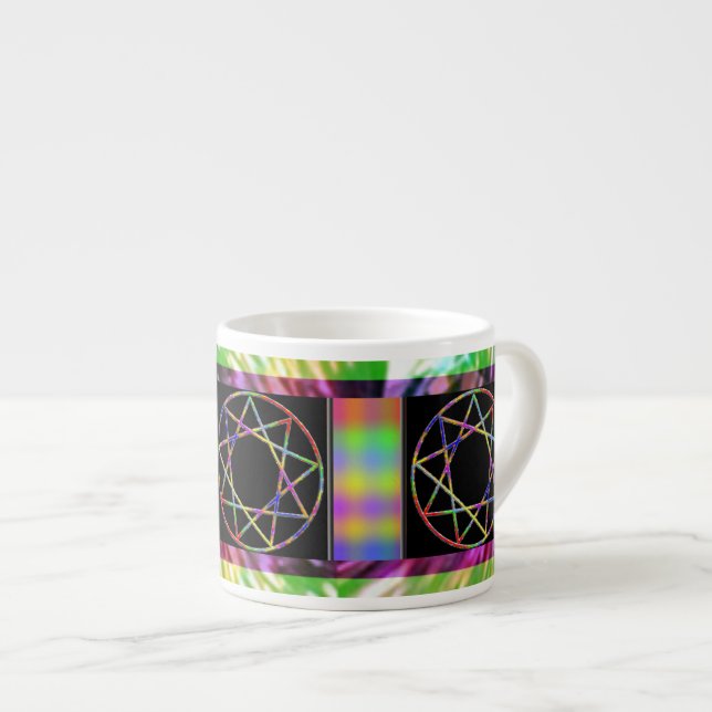 Taza De Espresso Chakra Nonagrama (Derecha)