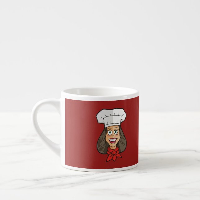 Taza De Espresso Chef femenino (Izquierda)