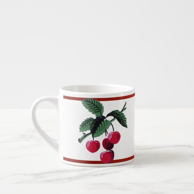 Taza De Espresso Cherries vintage (Izquierda)