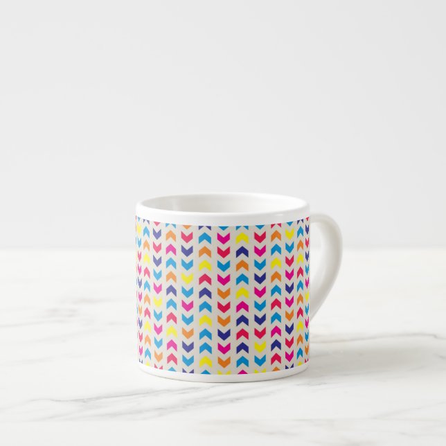 Taza De Espresso Chevron azteca colorido (Derecha)
