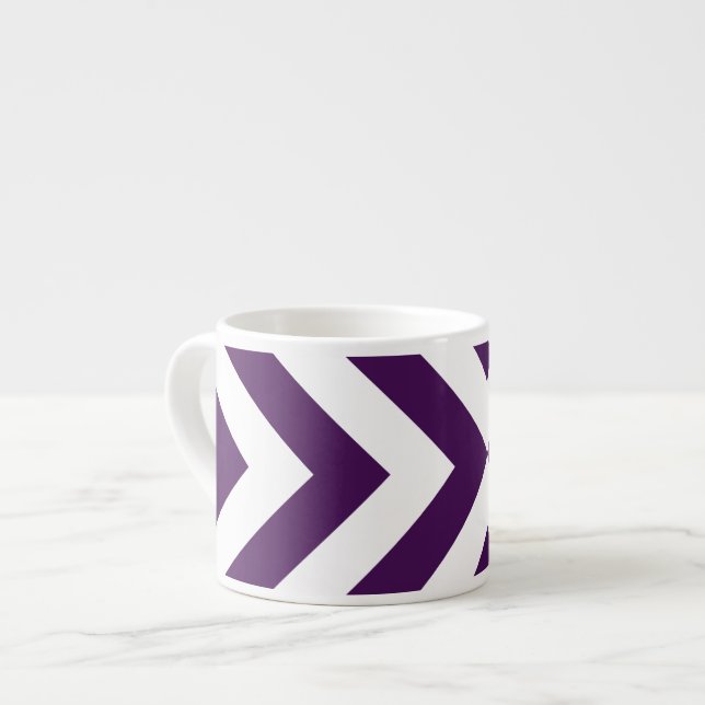 Taza De Espresso Chevrons morados y blancos (Izquierda)