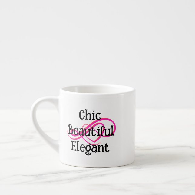 Taza De Espresso Chic, Beautiful, Elegant Specialty Mug (Izquierda)