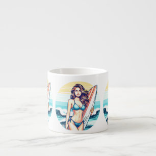 Taza De Espresso Chica Deporte & Surf