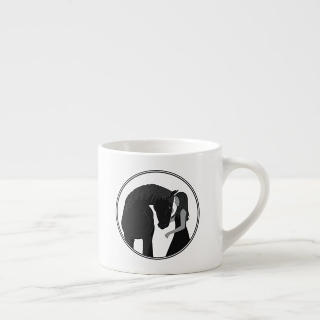 Taza De Espresso Chica y equitación ecuestre (Derecha)