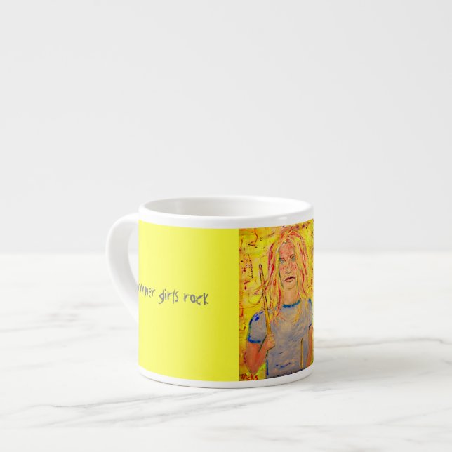 Taza De Espresso chicas de tambores (Izquierda)