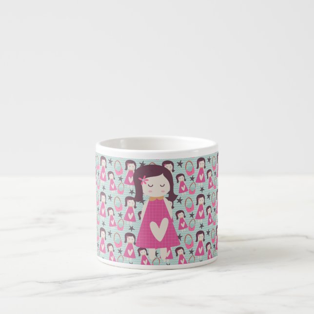 Taza De Espresso Chicas y bolsos (Frente)