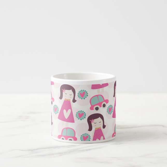 Taza De Espresso Chicas yendo a lugares (Frente)