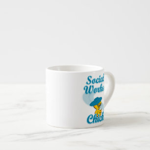 Taza De Espresso Chick de trabajador social #3